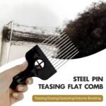 3-Piece Stainless Steel Afro Hair Pick Set, Fist Design for Men & Women, Perfect for Natural Curly Afro Hair, Essential Hairdressing Styling Tool - Image 4