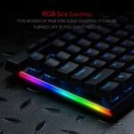 Redragon K580 Wired RGB Mechanical Gaming Keyboard, Macro Key & Media Wheel | 5 On-Board Keybinding Buttons for MMO MOBA Games, Dedicated Media Controls, Classic Tactile Blue Switch for Hype Typing Feel - Image 8