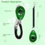 Pet Training Clicker with Wrist Strap - Dog Training Clickers for Puppy, Cat, Potty, Bird, Horse, Pet, Trainer Training Tools, Behavior Aids (Black +Deep Green + Tangerine + Yellow) - Image 6