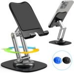 Metal Phone Stand, Adjustable Foldable Cell Phone Stand Holder for Desk - Image 2