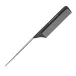 Professional 8.8 Inch Tail Comb - Black Carbon Fiber And Stainless Steel Pintail - Anti Static And Heat Resistant Teasing Lightweight Comb For All Hair Types - Image 2