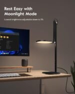 Video Conference Lighting, Edge-Lit Eye-Care Desk Lamps, 50 Modes | Soft, Dimmable & Flexible, CRI>97.8, 40" Tall, Memory and Timer Func, Stable Mental Base for Home Office, Video Calls, Webcam - Image 9