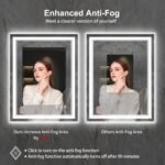 LED Bathroom Mirror, 24x32 Inch Vanity Mirror with Lights | Gradient Front and Backlit Bathroom Mirror with Lights, 3 Colors Dimmable CRI>90, IP54 Enhanced Anti-Fog, Hanging Plates - Image 7