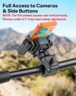 OMOTON BK01 Anti-Vibration Bike Phone Mount, Quick Lock for Riders | Fits Handlebars 0.7-1.56" & Rearview Mirror, 360° Rotation, Tool-Free, Shockproof For Bike, Motorcycle, Scooter, Stroller - Image 5