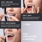 InoPro Natural Teeth Whitening Strips Kit 21 Treatments - Sensitive Teeth Whitener, Peroxide Free with Papain, Bromelain, Coconut Oil, White Strips for Teeth Whitening (42 Strips) - Image 7