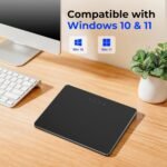 Wireless Trackpad for Windows 11/10 & Mac - Bluetooth & 2.4G Multi-Device Touchpad with 4-Finger Gestures, 7” Large Metal Surface, Physical Clicks, Type-C Fast Charging, 50H Battery, for PC Laptop Desktop - Image 3