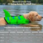 Fragralley Shark Fin Dog Life Jacket, High Buoyancy with Tear-Resistant Nylon of Dog Swim Vest, Pet Life Preserver for Small Medium Large Dogs, Puppy Float Vest for Swimming and Boating - Image 4