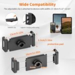 72in Tablet Floor Stand Tripod, Aluminum Tablet Stand Holder for iPad | Height Adjustable Sheet Music Stand with 360° Ball Head,Phone Tripod for iPhone/Kindle,Tablet Tripod for All 4.7-13” Devices - Image 7