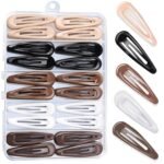Teenitor 50Pcs Snap Hair Clips,2 Inch Hair Barrettes Hair Clips For Women, Metal Mixed Color, Hair Barrettes For Women Hair Snap Clips 5 Colors - Image 2