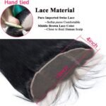 13x4 Lace Frontal Closure Ear to Ear HD Lace Frontal 12 Inch | Brazilian Straight Frontal Lace Closure,Virgin Human Hair Frontal,Natural Black, 150% Density - Image 4