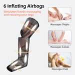 SHINE WELL Leg Compression Massager, Leg Massager for Circulation and Pain Relief, Air Compression Leg Massager with 3 Modes 3 Intensities 2 Extenders and Adjustable Wraps - Image 5