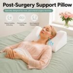 Facial Surgery Recovery Pillow Back Sleeper Wedge Pillow for Facelift & Rhinoplasty Recovery,Memory Foam Support Back Sleeping Training Pillows Suit for After Neck Surgery Hair Transplant or Nose Job - Image 6