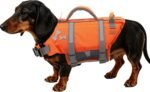 EMUST Pet Life Jackets, Dog Life Vests for Swimming, Beach Boating with Superior Buoyancy, Dog Flotation Vest for Small Dogs, S, NewOrange - Image 2