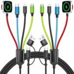 Multi Charging Cable with iWatch Charger, 2 Pack 5FT Travel Essentials | One Cable Charges Multiple Devices, Perfect for Travel, Cruises, Road Trips and Everyday Use while Reducing Cable Clutter - Image 2