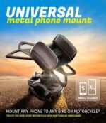 Metal Bike & Motorcycle Phone Mount for Any Smartphone (iPhone 16 Pro Max/e, Galaxy S25). Unbreakable Handlebar Cell Phone Holder for Bike, Scooter, Bicycle Phone Mount. x10 to Safeness & Comfort - Image 3