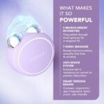 FOREO BEAR mini Microcurrent Facial Device - Instant Face Lift - Lavender | Microcurrent facial device, face massager, face lift, facial toning, skin care tools, anti shock, FDA cleared - Image 4