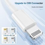 3 Pack Apple MFi Certified iPhone Charger Cable 6ft, Apple Lightning to USB Cable Cord 6 Foot, 2.4A Fast Charging,Apple Phone Long Chargers for iPhone 14/13/12/11/11 Pro/11 Max/X/XS/XR/XS Max/8/7/6 - Image 6