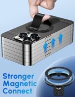 GripMate for MagSafe Phone Grip for iPhone - Magnetic Phone Ring Holder Detachable for iPhone 17 - Comfortable Finger Phone Ring Grip for Apple 16/15/14/13/12,Black - Image 5