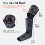 SHINE WELL Leg Compression Massager, Leg Massager for Circulation and Pain Relief, Air Compression Leg Massager with 3 Modes 3 Intensities 2 Extenders and Adjustable Wraps - Image 7