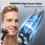 Electric Razor for Men, 2026 Upgraded Electric Shavers for Men, USB-C Rechargeable, Wet & Dry Shaver with Pop-up Trimmer and Travel Case (Gunmetal) - Image 3