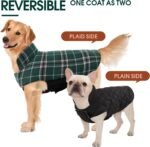 Kuoser Waterproof Dog Coat, Reversible Dog Jacket for Large Dogs, Green L | Adjustable Durable Doggie Winter Coat for Groowing Puppies Warm Puppy Cold Weather Apparel - Image 5