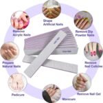 Nail Files (12 Pack), 100/180 Grit Emery Boards Nail File for Natural Nails and Acrylic Nails, Double Sided Emory Boards limas para unas acrilicas Profesional Fingernail Filer Reusable Manicure Gray - Image 7