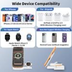 [Apple MFi Certified]Magnetic Charger 3 in 1 Charging Station,25W Wireless Foldable Mag-Safe Charger 6FT USB-C Cable Wireless iPhone Charging Station Compatible with iPhone 17/16/15/14/13/12 Pro/Plus - Image 9