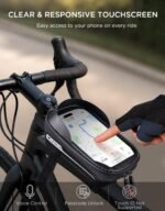 whale fall Bike Frame Bag Waterproof, 3D EVA Hard Shell, Bike Phone Holder | Top Tube Bag with TPU Touchscreen, Fits Phones up to 7", Adjustable Straps for Most Frames, Includes Rain Cover - Image 4
