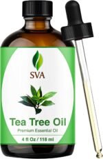 SVA Tea Tree Essential Oil, Glass Bottle with Dropper, 4 Fl Oz (118 ml) | Tea Tree Oil for Hair Care, Scalp Care, Face Care, Skin Care, Nail Care, Diffuser, Humidifier, Soap Making & DIY Blending - Image 2