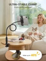 Lamicall Gooseneck Tablet Holder for Bed, Unique Tapered Flexible Arm | Fully Adjustable, iPad Kindle Holder Stand for Reading in Bed, Tablet Mount for 4.7-13" iPad Pro Mini Air, Kindle, Switch - Image 5