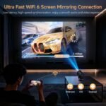 Projector with Wifi and Bluetooth Native 1080P, 4K Supported, Home Movie Projector with HDMI, USB, Type‑C, Compatible with Smartphone/ Tablet/ Laptop/ TV Stick/ PS5 for Gaming, Home Cinema - Image 6
