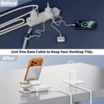 [Apple MFi Certified]Magnetic Charger 3 in 1 Charging Station,25W Wireless Foldable Mag-Safe Charger 6FT USB-C Cable Wireless iPhone Charging Station Compatible with iPhone 17/16/15/14/13/12 Pro/Plus - Image 3