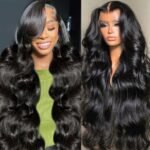 13x6 Lace Front Wigs Human Hair 28 Inch Body Wave HD Lace Front Wigs Human Hair Pre Plucked 200 Density with Baby hair Transparent Lace Frontal Wigs for Women Natural Color - Image 2