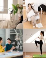 Viozon Tablet Floor Stand Holder, Compatible with 4.7"-13" Phone/Tablet, iPhone 15 Plus/Pro Max iPad,Kindle, 68" Phone Stand, Aluminum Alloy, Universal 360° Rotatable,for Bed,Sofa,Desk,White - Image 3