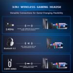 Acer 2.4GHz Wireless Gaming Headsets for PS5, PS4, PC, Switch, Tri-Mode Gaming Headphones with Noise Canceling Mic, Stereo Sound, 40+Hr Battery, 50mm Drivers - White - Image 3