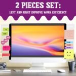 Office Desk Accessories 2pcs Computer Monitor Memo Board Office Supplies | Computer Monitor Memo Board Computer Sticky Note Holder - Image 3