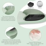 MOSISO Wrist Rest Support for Mouse Pad&Keyboard Set, Antique Green | Circle Curved Ergonomic Mousepad Non-Slip Base Home/Office Pain Relief&Easy Typing Pad with Soft Cloth&Silicone Lining - Image 3