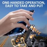 Bike Phone Mount Holder, Motorcycle Phone Mount for Scooter, Mountain, Dirt Bike, Stroller and Motorcycle, 360°Rotate Handlebar Phone Holder Compatible with iPhone & Android Smartphones from 4.7-7.2'' - Image 4