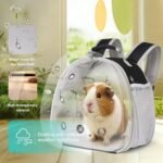 Guinea Pig Backpack, Space Capsule Bubble Window Small Animal Backpack for Guinea Pig, Bird Bunny Rabbit - Image 4