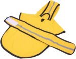 HDE Dog Raincoat with Hood & Leash Hole S-XL Dog Rain Jacket Yellow M | Hooded Rain Coat, Reflective Safety Strip, Water Resistant, Easy On/Off, Good for Pets, Small Medium & Extra Large Dog Breeds - Image 6