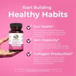 MARYRUTH'S Probiotic Beauty Capsules, Gut Health, Vegan Collagen Support | Red Orange Complex & Ceramosides, Vegan Collagen Support, Anti Aging, Gut Health, Hair Skin and Nails Vitamins - Image 6