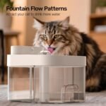 2026 Latest Cat Water Fountain, No Filter Cotton, App Monitoring Wastewater Separation Wireless Pet Fountain, 5000mAh Battery & Plug-in, 3L/101oz Water Dispenser for Cats Indoor, 2.4G Wi-Fi - Image 10