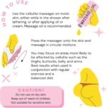 Scala Cellulite Massager Silicone, Bath Scrubber for Smoother Skin Pink | Silicone nodules exfoliate, cellulite remover, body massager Tool, exfoliator, fat roller use with creams and Oils - Image 5