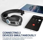 Sarevile Trucker Bluetooth Headset, V5.2 Wireless Headset with Upgraded Microphone AI Noise Canceling, On Ear Bluetooth Headphone with Mute for Driver Office Call Center (Black) - Image 5