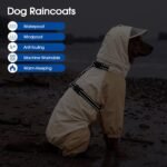 Nanaki Waterproof Dog Raincoat with Harness-Full Body Dog Raincoats Outdoor | For Rainy Days,Hiking Camping,Reflective Safety Strips,Full-Body Protection,Easy On/Off,Detachable&adjustable Hood,Breathable - Image 6