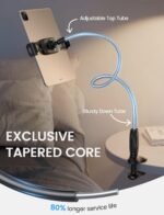 Lamicall Gooseneck Tablet Holder for Bed, Unique Tapered Flexible Arm | Fully Adjustable, iPad Kindle Holder Stand for Reading in Bed, Tablet Mount for 4.7-13" iPad Pro Mini Air, Kindle, Switch - Image 3