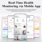 Smart Bracelet Health and Fitness Tracker No Subscription Fees Black | Heart Rate,Sleep,SpO2,HRV,Menstrual Cycle,No Screen,IP68 Waterproof,Comfort-Lightweight,35-day Battery Life,Band - Image 7
