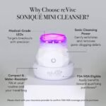 reVive Light Therapy Soniqué Mini Acne Cleanser, Battery-Operated | Sonic Face Cleanser Brush with Blue & Red Light Therapy, Medical-Grade Acne Device for Face & Body, Water-Resistant - Image 4