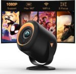 Projector with Wifi and Bluetooth Native 1080P, 4K Supported, Home Movie Projector with HDMI, USB, Type‑C, Compatible with Smartphone/ Tablet/ Laptop/ TV Stick/ PS5 for Gaming, Home Cinema - Image 2