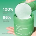 innisfree Green Tea Panthenol Calming Toner Pads for Instant Cooling Hydration | Hydrating Korean Toner Pads for Gentle, Calming Pore Care - Image 5